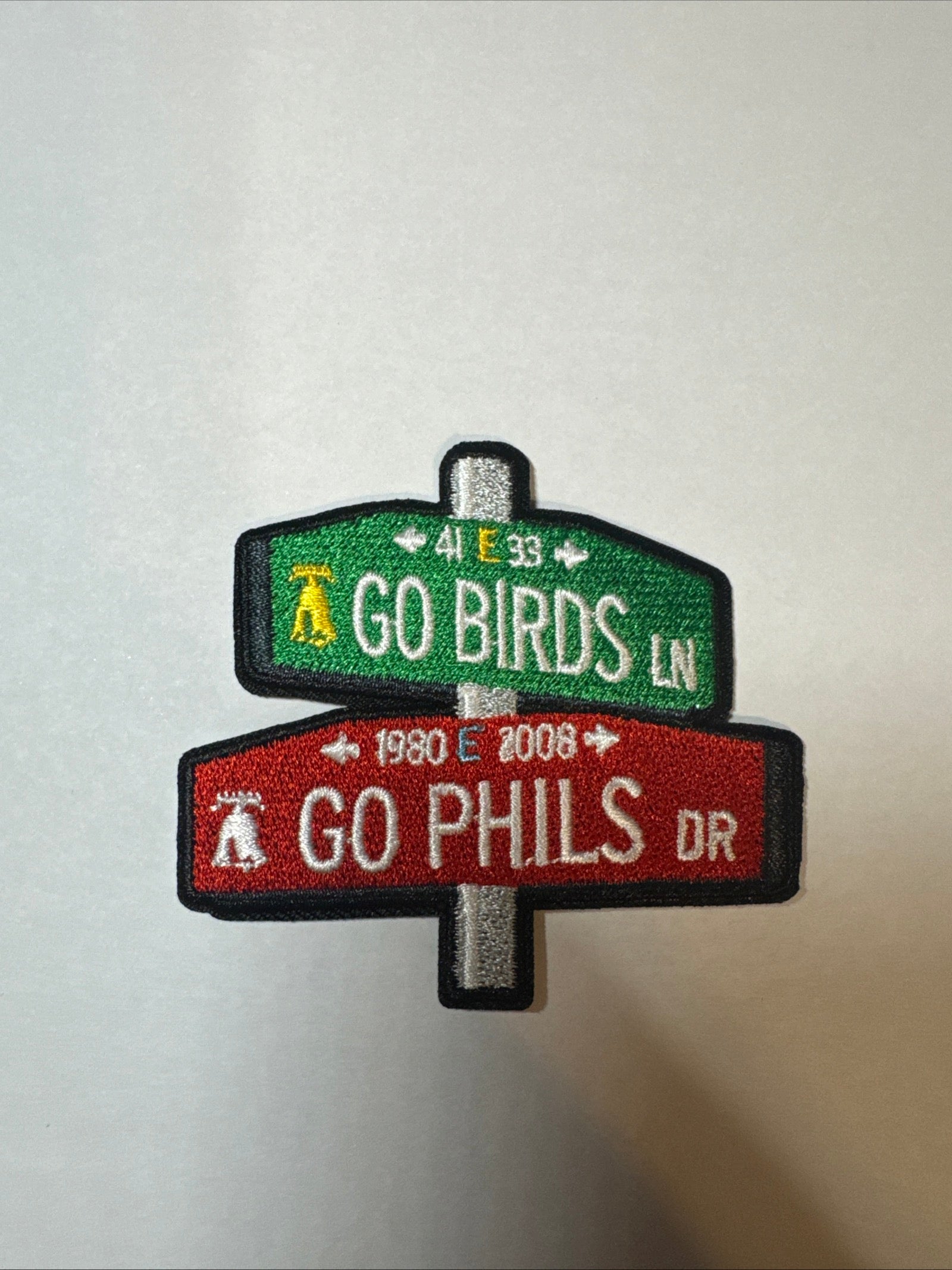 philly and eagle street sign iron on patch