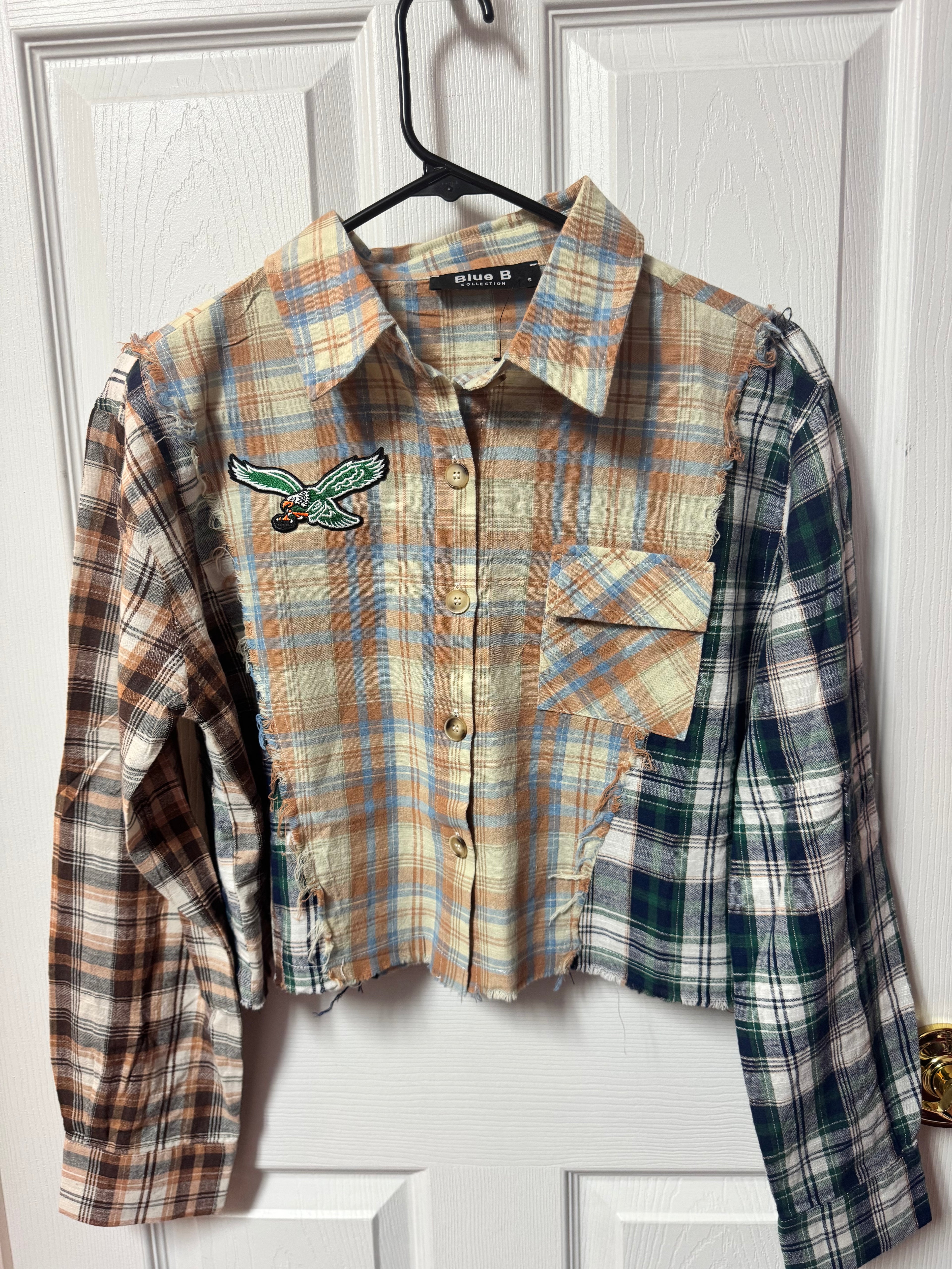 Sundays are for the Birds Crop Flannel
