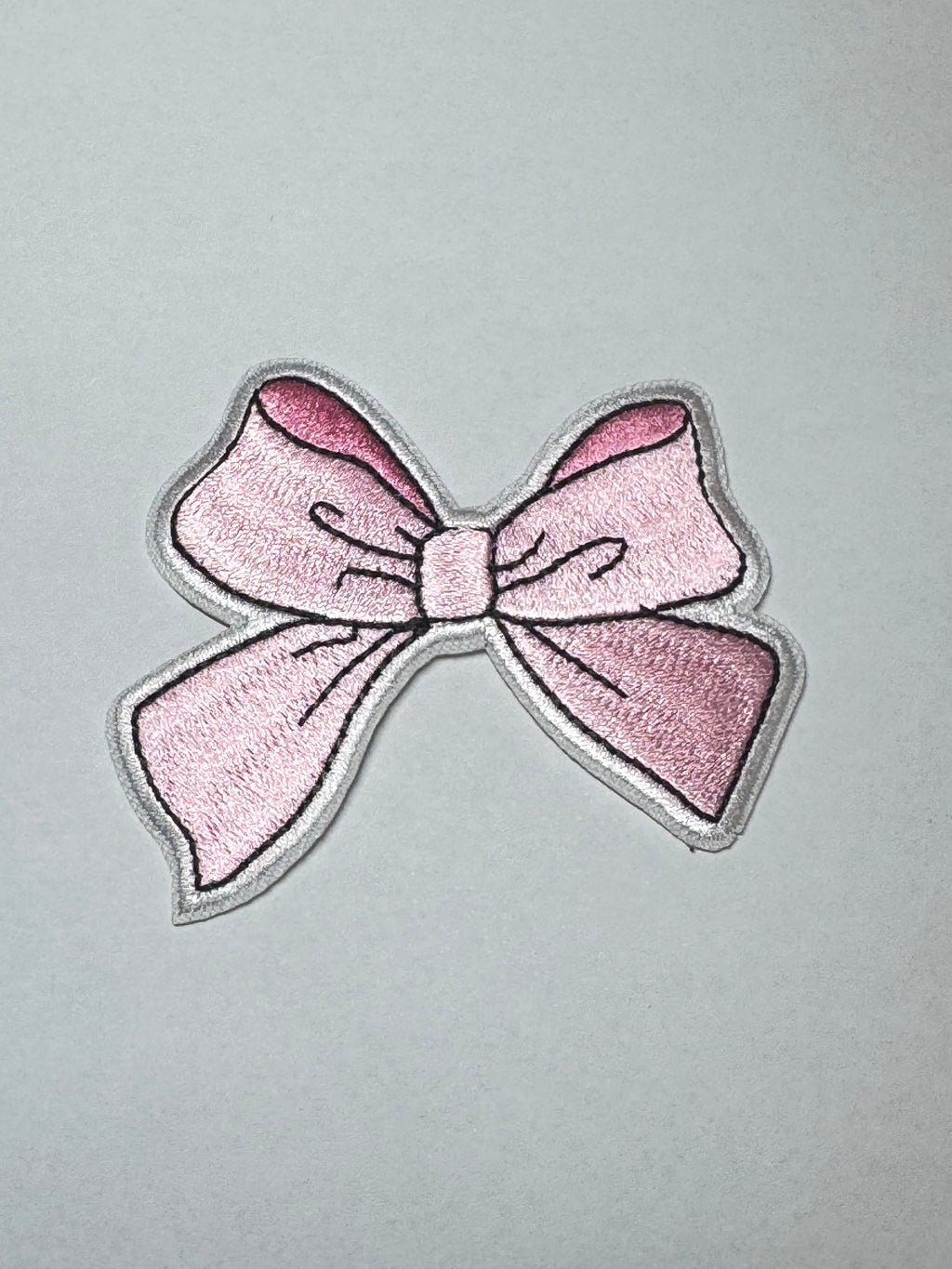 Pink Bow Iron on Patch