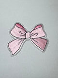 Pink Bow Iron on Patch